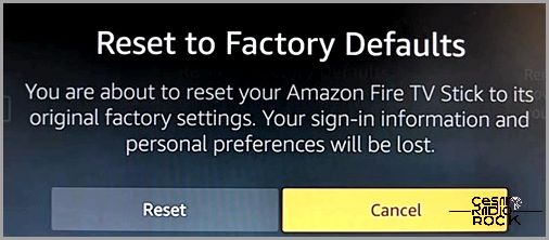 Reset Fire TV Stick