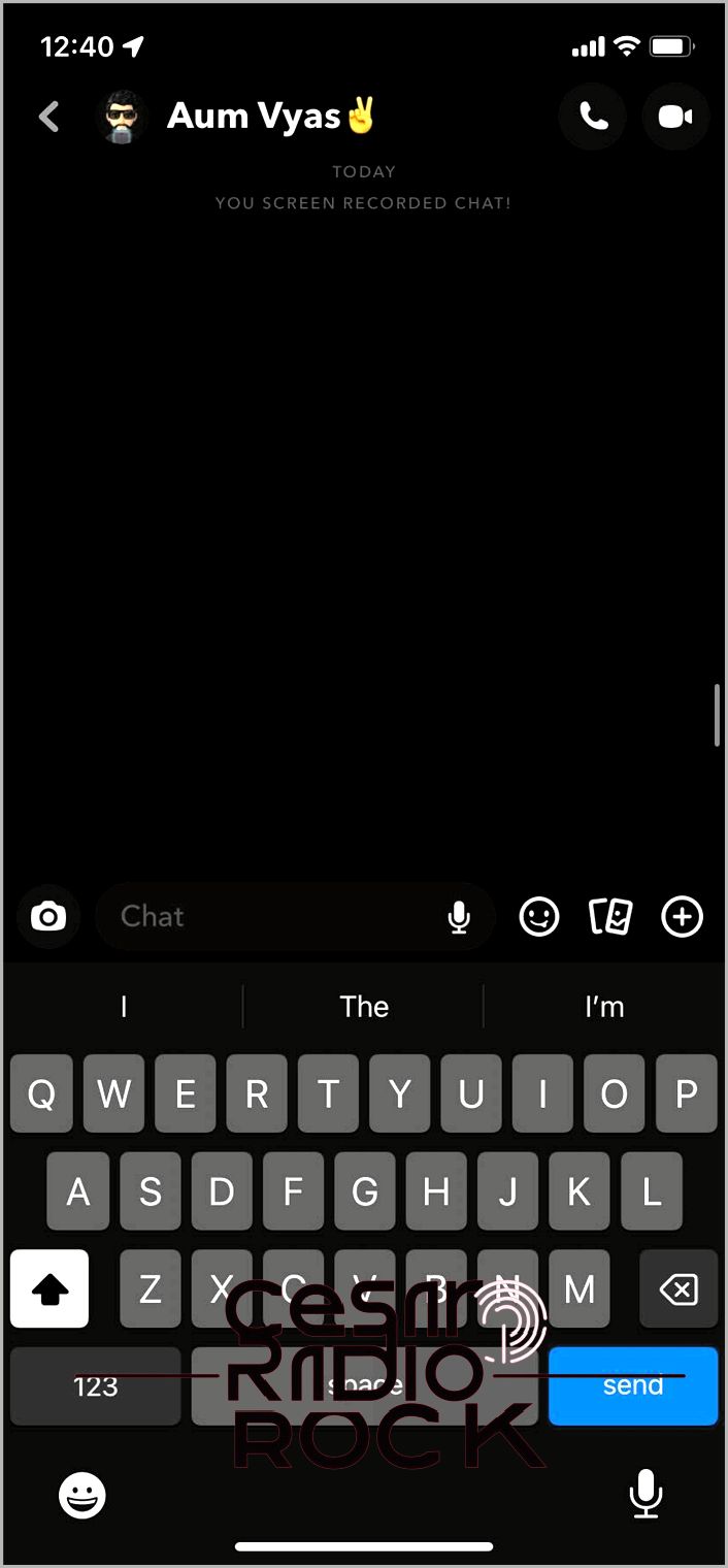 Snapchat Screen recorded