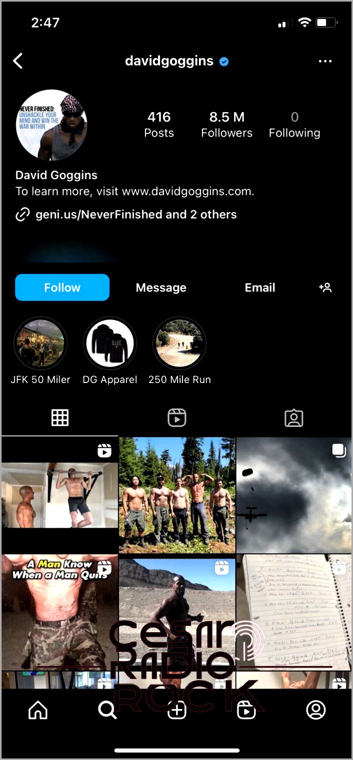 Instagram profile