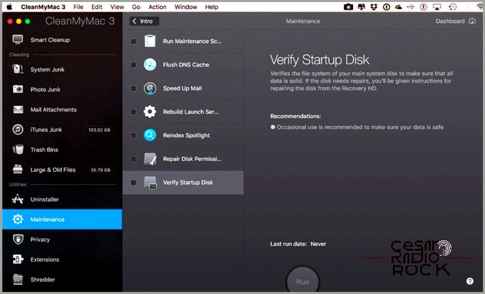 CleanMyMac 3 Maintenence