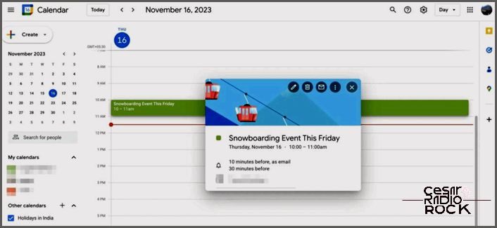 Adding Background Image to Google Calendar