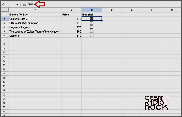 Standard Data Value Checkbox