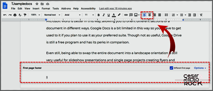 Automatically Numbering Pages in Google Docs