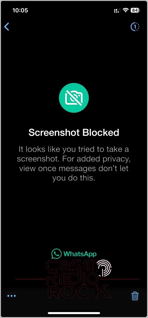 Screenshot Blocked on WhatsApp