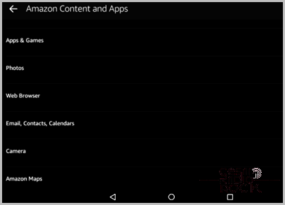 amazon content and apps