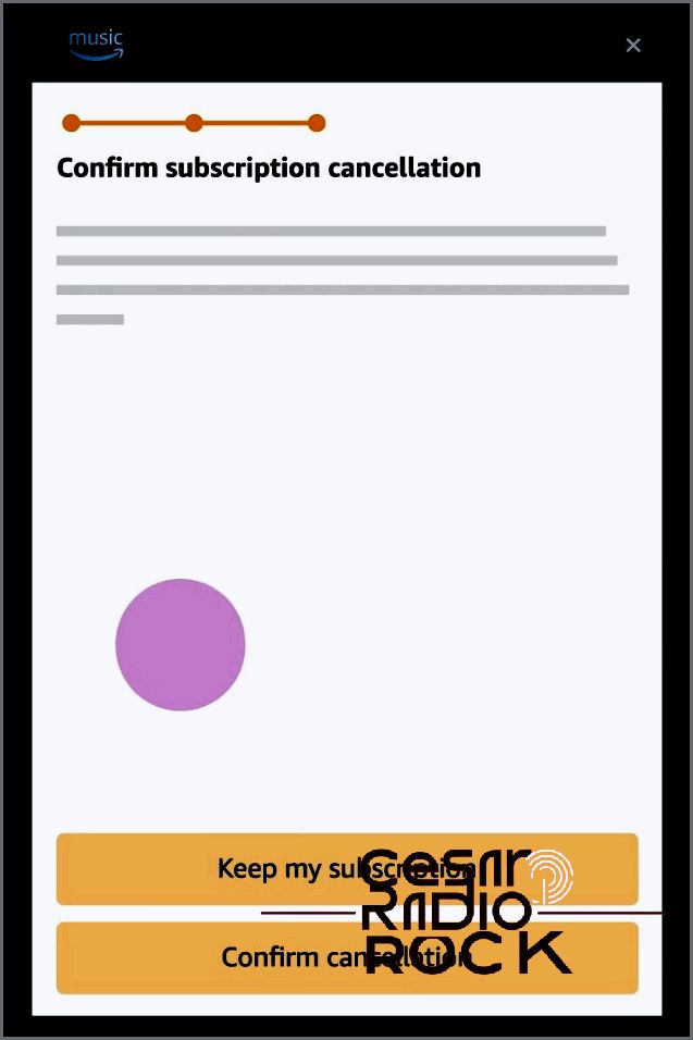Amazon Music confirm cancellation