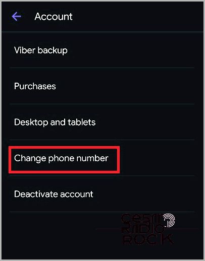 Viber how to change number