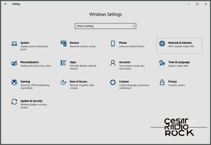 windows 10 settings network & internet