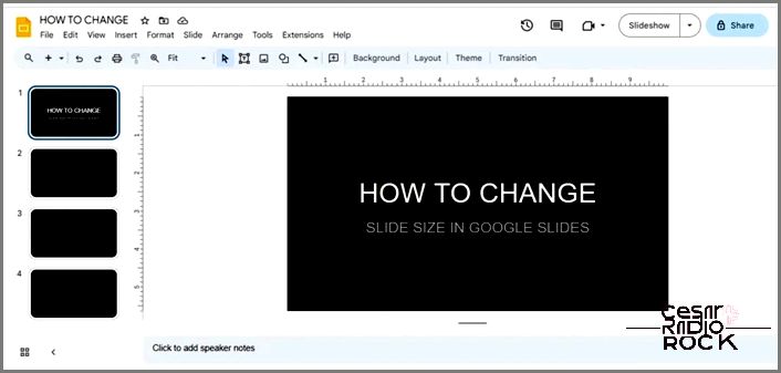 Home Page View of Google Slides