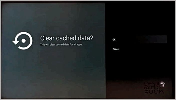 Google TV clear cached data