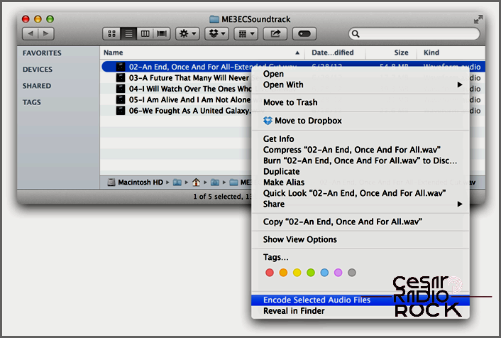 How to Convert and Encode Audio in OS X Finder