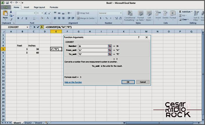 How To Convert Feet to Inches in Excel