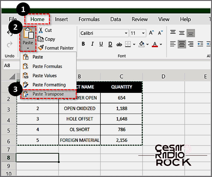 Learn How to Transform Rows into Columns in Excel