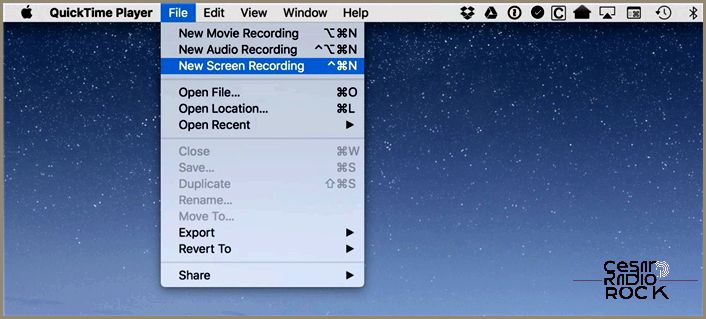 quicktime new screen recording