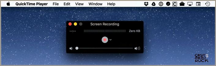 quicktime screen recording window