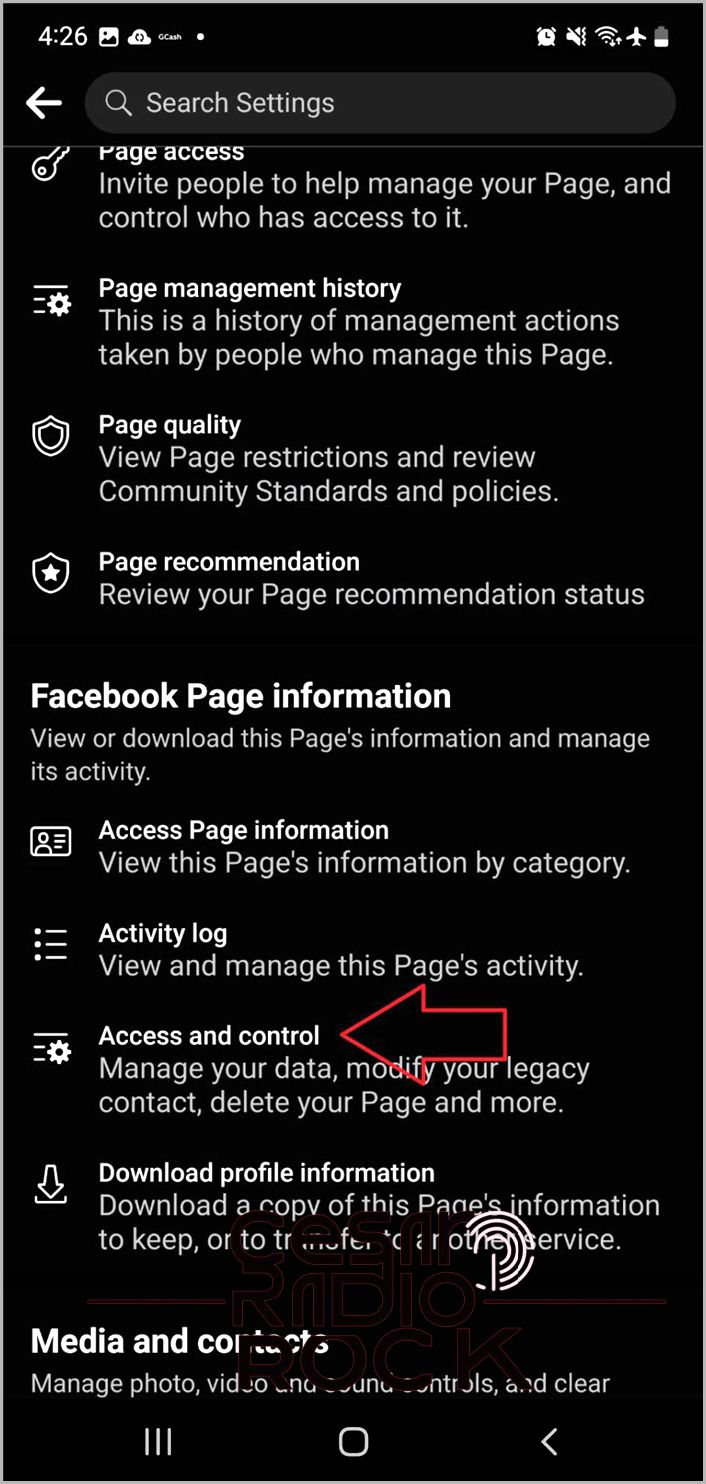 Access and control location on Facebook settings