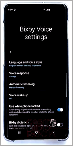 Bixby Voice Settings