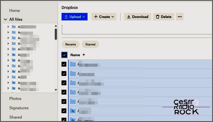 Checkbox Select All Files Dropbox