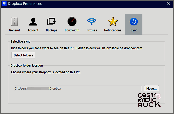 Dropbox Preferences