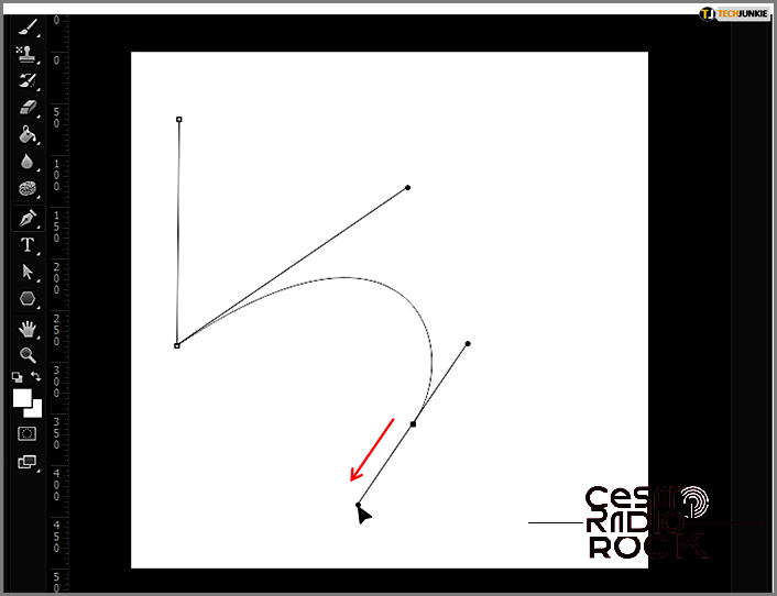 Drawing a curved line