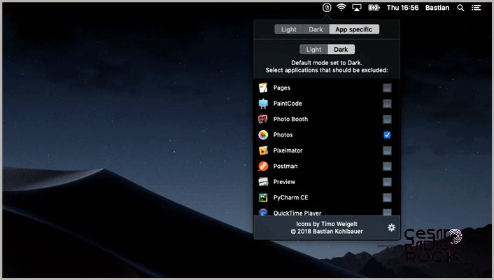 lightsoff dark mode control mac mojave