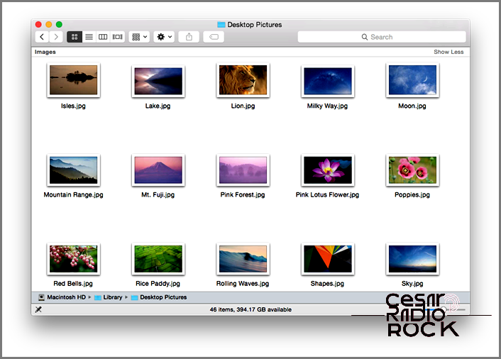 OS X Desktop Pictures Folder