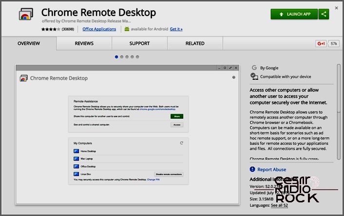 Chrome Remote Desktop App
