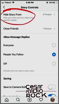 hide instagram stories