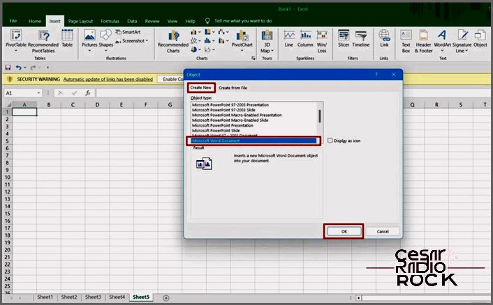 Excel Create New Word Doc