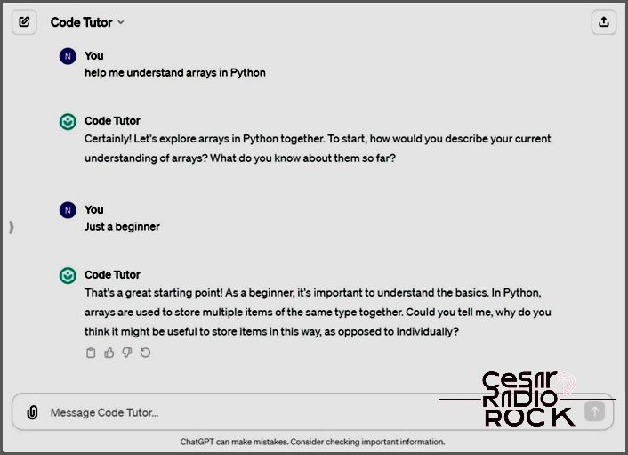 Code Tutor Arrays Chatgpt Store