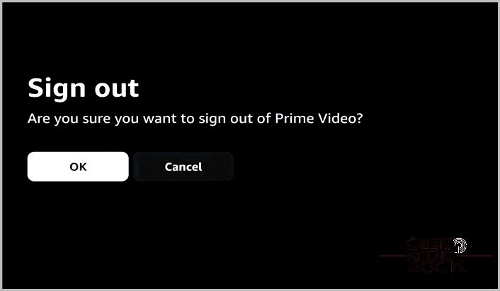 Amazon Prime Video OK button