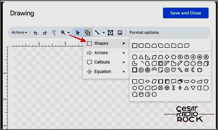 Google Drawings shapes icon