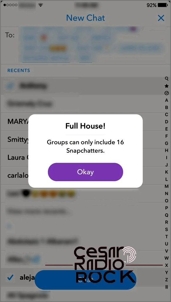 Snapchat Group Limit