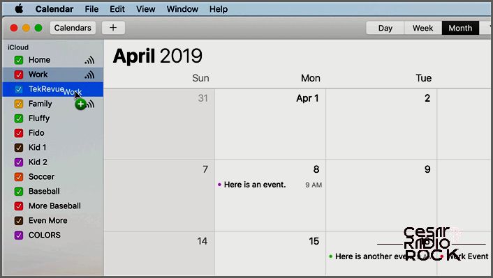 merge icloud calendars drag