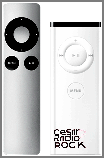 white and silver Apple remotes